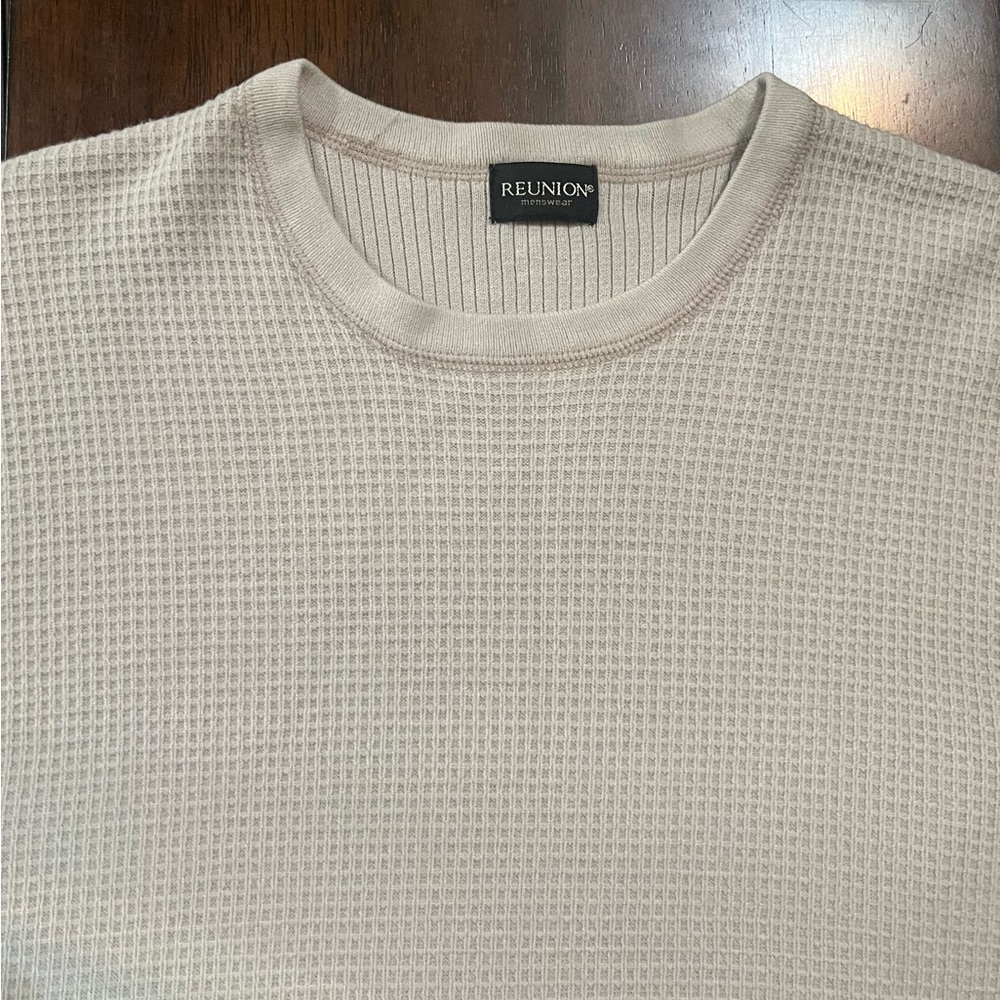 Reunion Men's Beige Crewneck Sweater